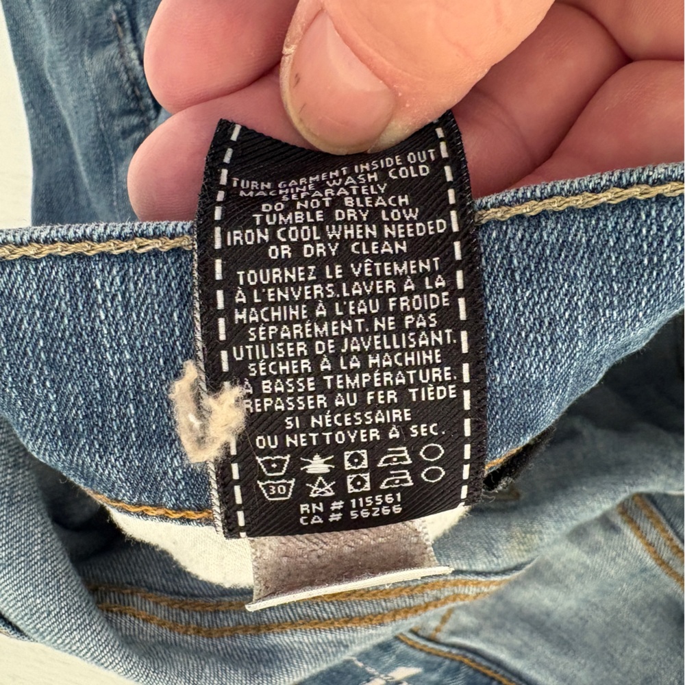 7 For All Mankind Light Blue Standard Jeans - Picture 4 of 8